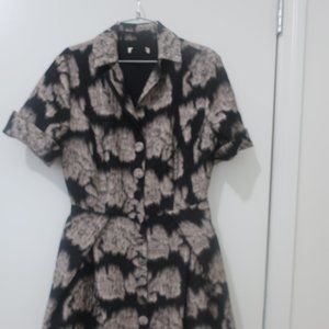 Black and Gold Brocade Dress Size 4